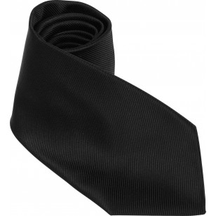 Corbata 100% microfibra jacquard negra